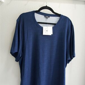 Ande Blue Short Sleeve Tees Classic Crew Neck